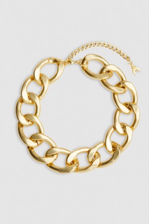 Patrizia Pepe Brass And Aluminum Necklace Douradas | 4783-VRFCE