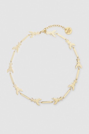 Patrizia Pepe Brass Chocker Necklace Douradas | 3201-PROSK