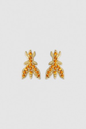 Patrizia Pepe Brass Earrings Laranja | 2061-DNBKZ