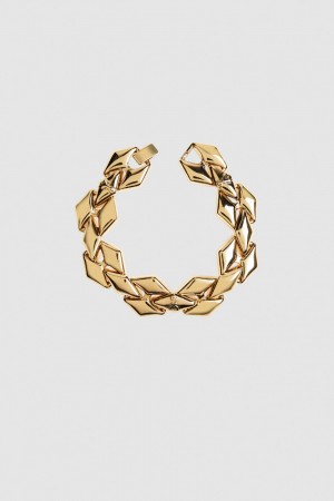 Patrizia Pepe Brass Link Bracelet Douradas | 5246-GJAMU