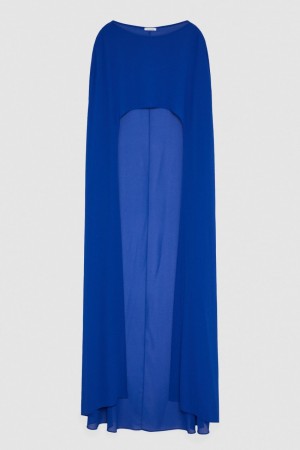 Patrizia Pepe Cape In Poly Georgette With Neckline On The Back Luz Azuis | 2531-GBXSW