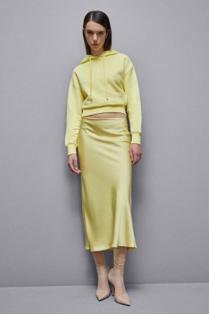 Patrizia Pepe Cotton Hoodie Amarelas | 0817-BOZVS