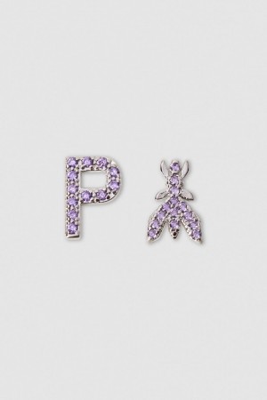 Patrizia Pepe Earrings With Rhinestones Rosa | 4639-MCELJ