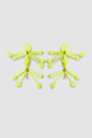 Patrizia Pepe Earrings With Techno Pop Fly Appliqué Amarelas | 1498-DHUXS