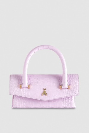 Patrizia Pepe Fly Bamby Croco Roxo | 8469-LXSKH