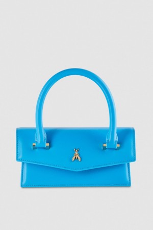 Patrizia Pepe Fly Bamby Shoulder Bag With Handles Luz Azuis | 0187-CANVH