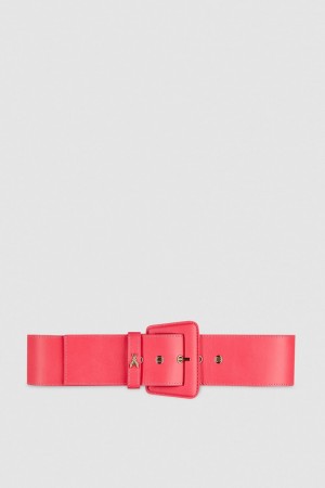 Patrizia Pepe High-waisted Belt With Leather Lining Rosa | 3758-QPZJW