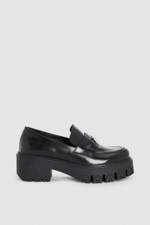Patrizia Pepe Loafers Pretas | 7801-KNDOJ