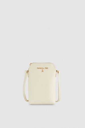 Patrizia Pepe Phone Holder With Shoulder Strap Bege | 4612-NKOPF