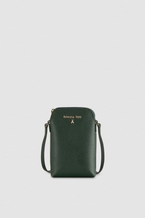 Patrizia Pepe Phone Holder With Shoulder Strap Verdes | 5087-LZPAN